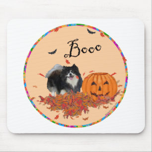 Black Pomeranian Halloween Mouse Pad
