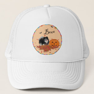 Black Pomeranian Halloween Trucker Hat