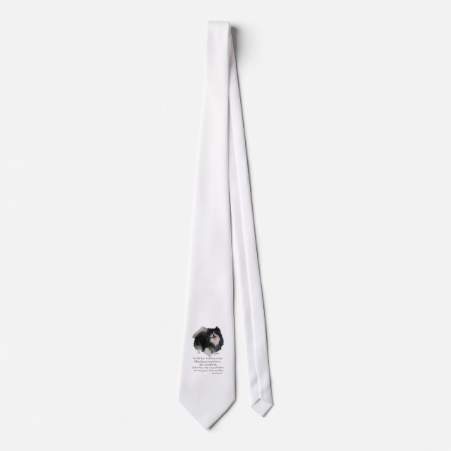 Black Pomeranian Keepsake Tie (Front)