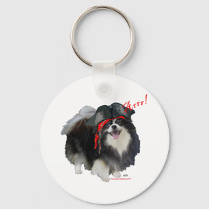 Black Pomeranian Pirate - Arrr! Key Ring