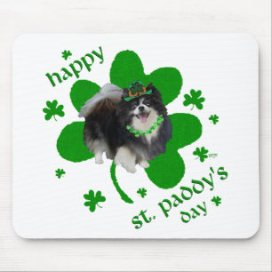 Black Pomeranian St Patricks Day Mouse Pad