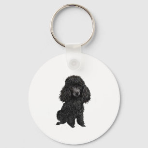 Black Poodle (#3) Key Ring
