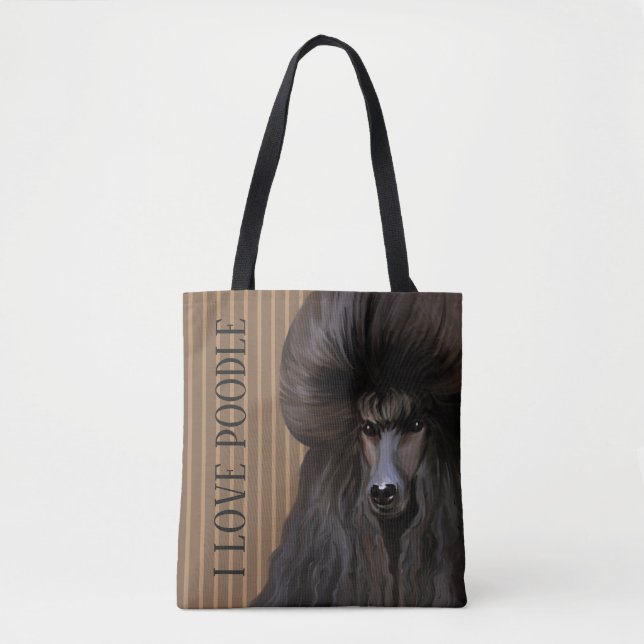 Black Poodle Art Bag (Front)