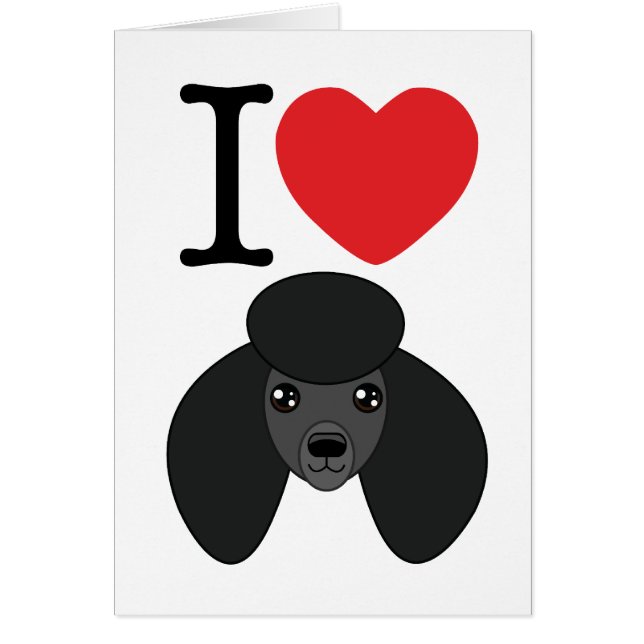 Black Poodle Card (Front)