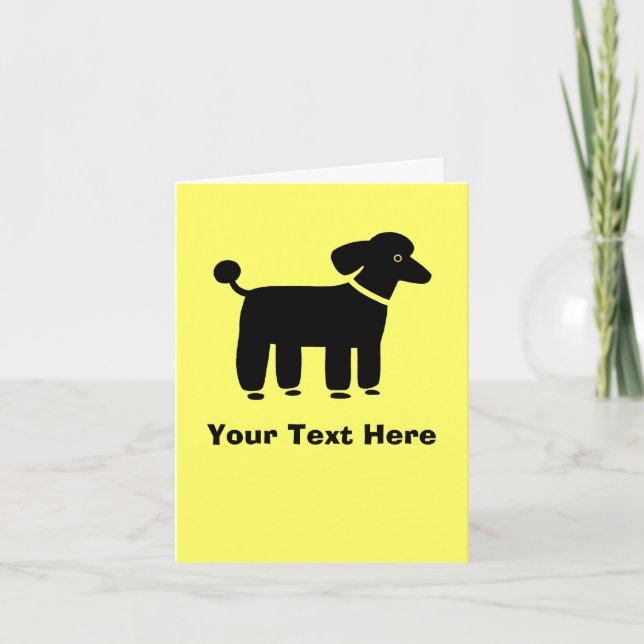 Black Poodle Card (Front)