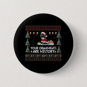 Black Poodle Christmas Tree Lights Decorations Xma 6 Cm Round Badge