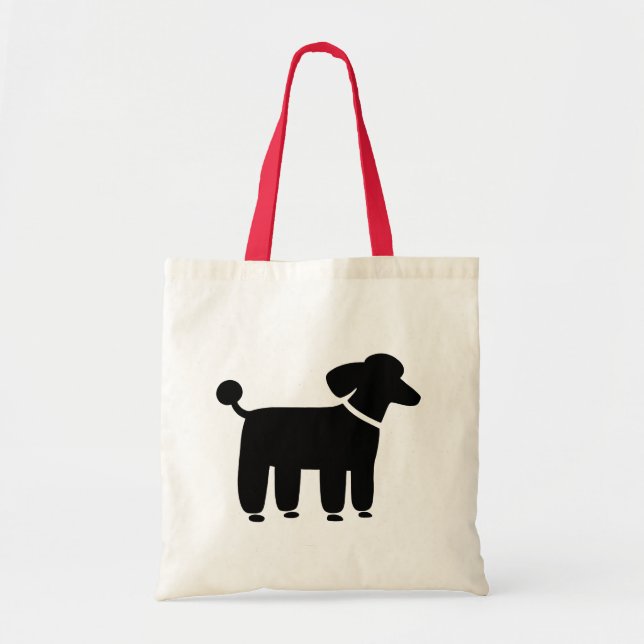 Black Poodle Dog Graphic | Cool Canine Tote Bag (Front)