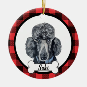 Black Poodle Dog Ornament