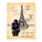 Black Poodle Eiffel Tower Paris Art Print