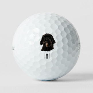 Black Poodle Golf Balls