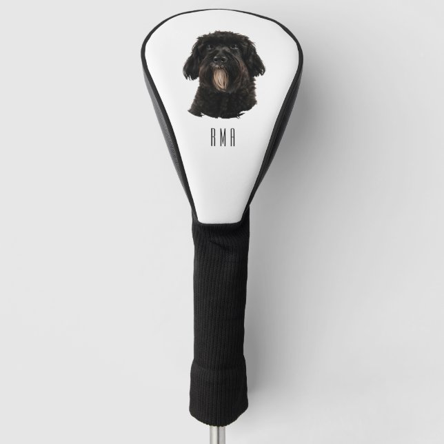 Black Poodle Golf Head Cover (Front)