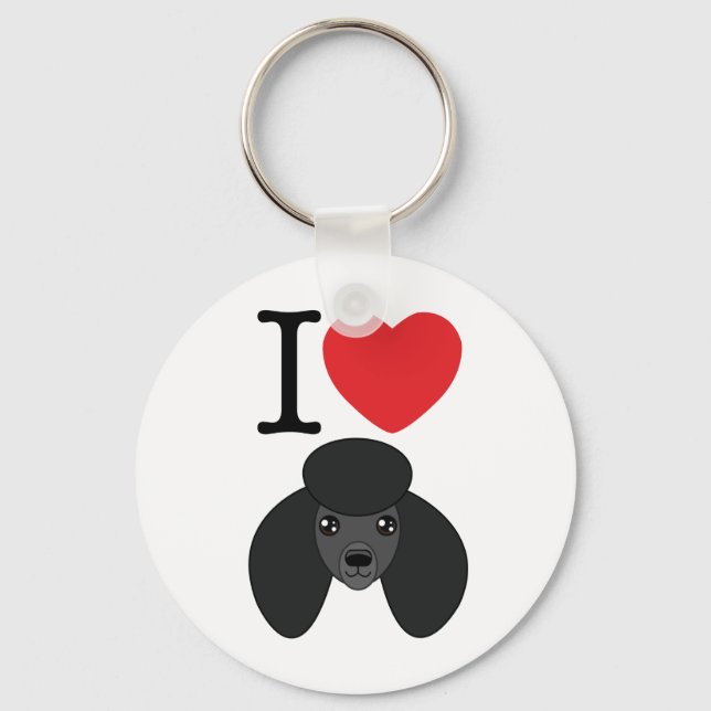 Black Poodle Keychain (Front)