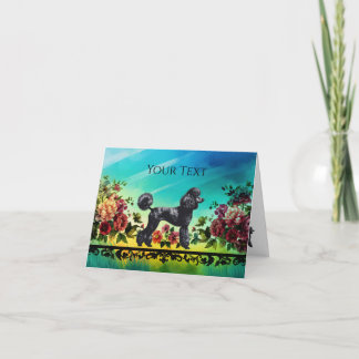Black Poodle Notecard