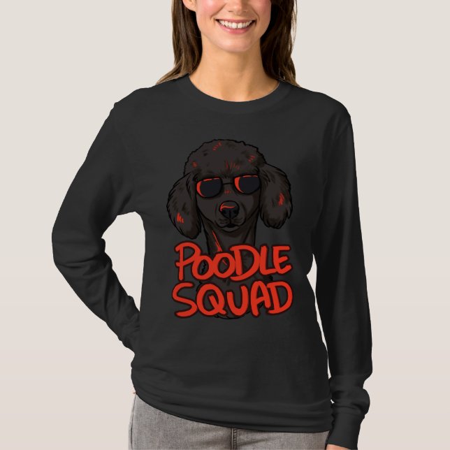 Black Poodle Squad T-Shirt (Front)