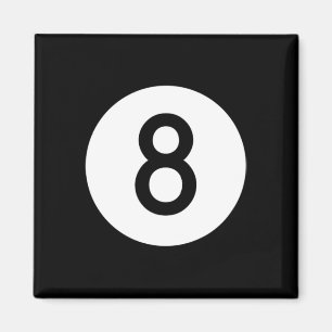Black Pool Ll Number Eight Billiards Snooker Eight Magnet
