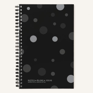 Black Pop Dots Spiral Bound Notebook