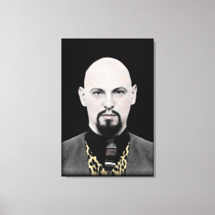 Black Pope on Canvas Print