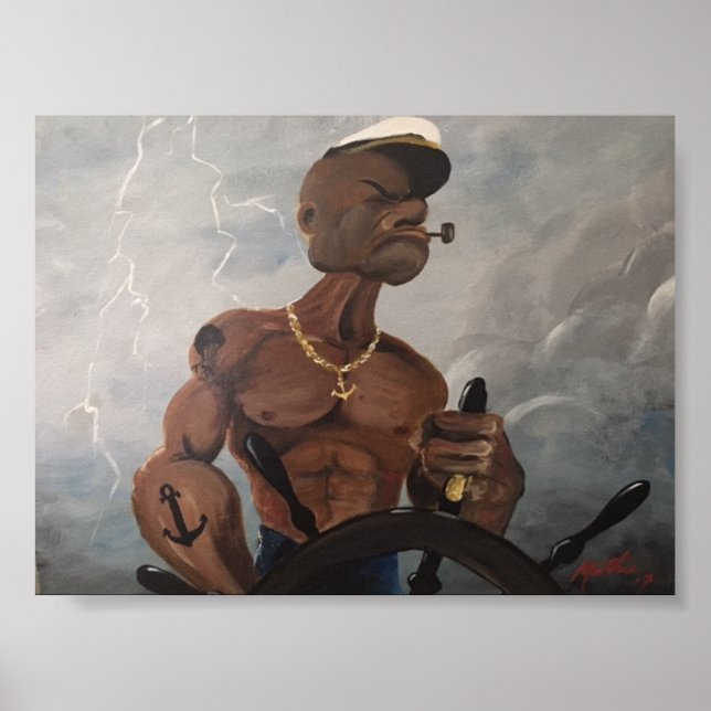 "Black Popeye" Poster (Front)