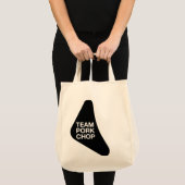 Black Pork Chop Design Tote Bag (Front (Product))