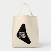 Black Pork Chop Design Tote Bag (Front)