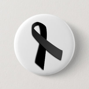 Black POW MIA Rememrance Awareness Ribbon 6 Cm Round Badge