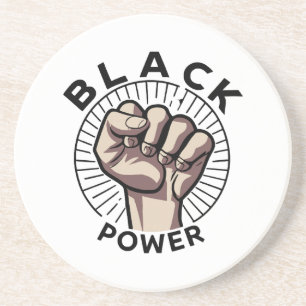 Black Power Afrocentric Coaster