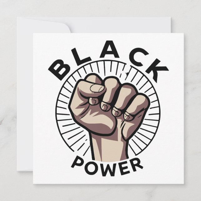 Black Power Afrocentric  Invitation (Front)
