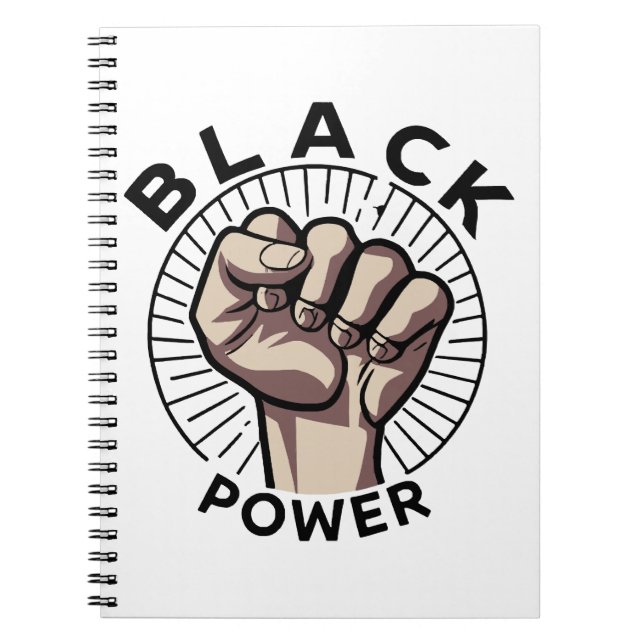 Black Power Afrocentric  Notebook (Front)