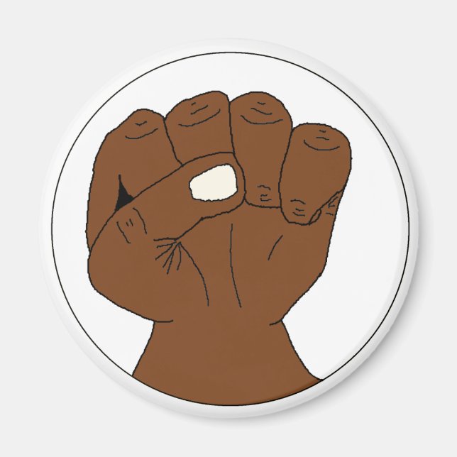 Black Power Fist Magnet (Front)