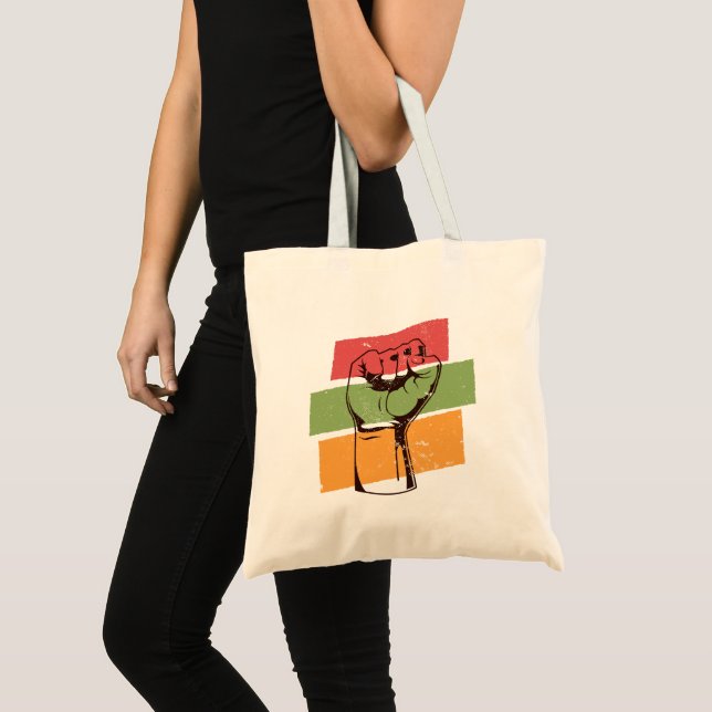 Black Power Fist Of BLM Tote Bag (Front (Product))