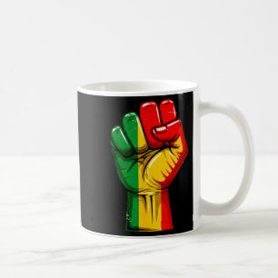 Black Power Fist Pan African Flag Raised Pride Coffee Mug
