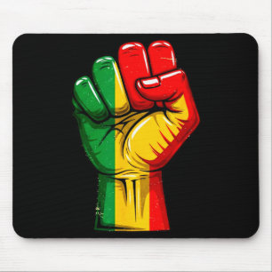 Black Power Fist Pan African Flag Raised Pride Mouse Pad