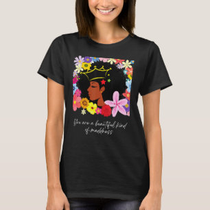 Black Power Girl Magic Afro Queen Black Pride Flow T-Shirt