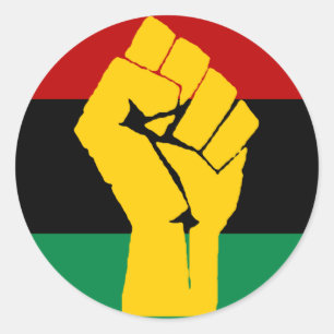 Black Power Pan African Flag Classic Round Sticker