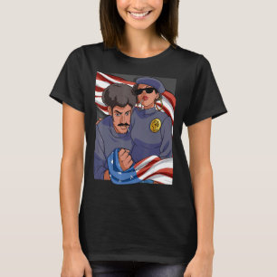 Black Power Panther Party Movement American Flag T-Shirt