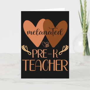Black Pre K Teacher Preschool Black History Women  Card