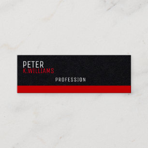 black premium profile card with red border