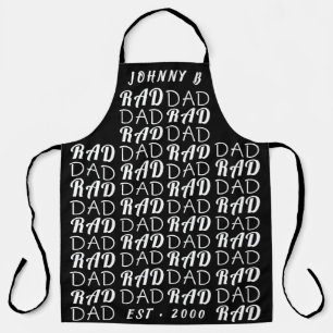 Black Premium RAD DAD father's Day Funky Fun Apron