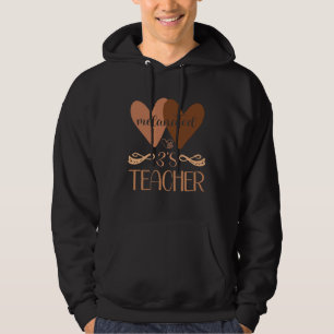 Black Preschool 3 s Daycare Teacher Black History  Hoodie