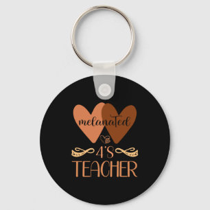 Black Preschool 4 S Daycare Teacher Black History Key Ring