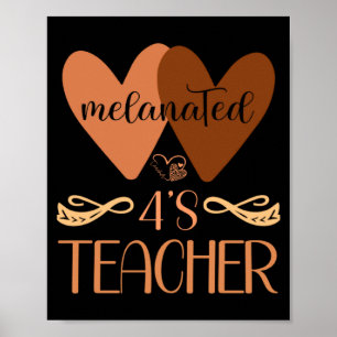 Black Preschool 4 S Daycare Teacher Black History Poster