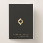 Black Presentation Folder with Gold Logo