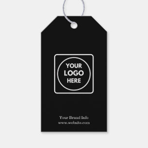 Black Price Tags   Custom Business Logo Labels