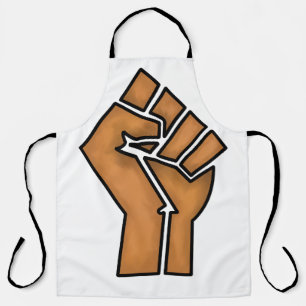 black pride fist unity history unity African brown Apron