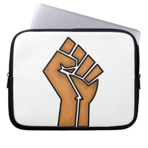 black pride fist unity history unity African brown Laptop Sleeve