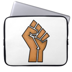 black pride fist unity history unity African brown Laptop Sleeve