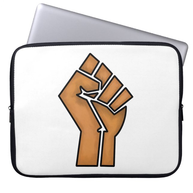 black pride fist unity history unity African brown Laptop Sleeve (Front)