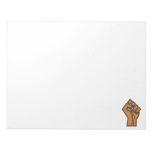 black pride fist unity history unity African brown Notepad