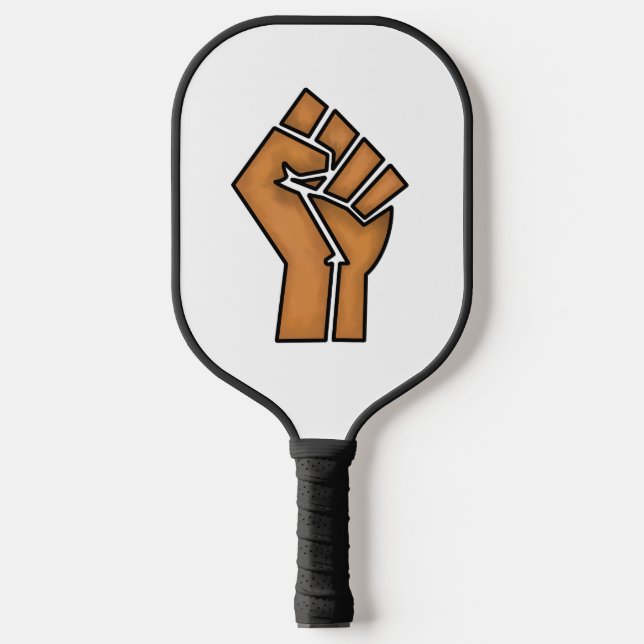 black pride fist unity history unity African brown Pickleball Paddle (Front)