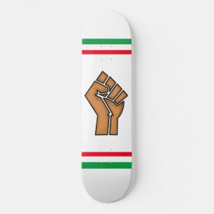 black pride fist unity history unity African brown Skateboard
